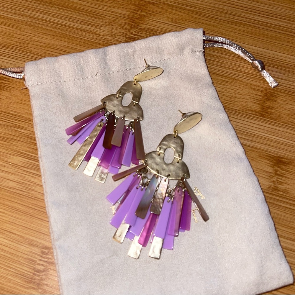 Kendra Scott Purple/Lilac Statement Earrings